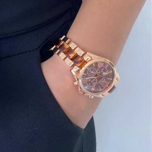 Montre best sale marron femme